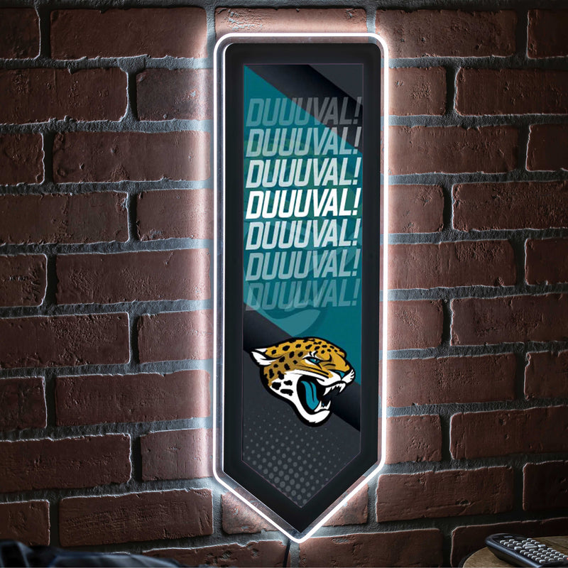 Jacksonville Jaguars NFL Football Pennant Glazelite LED Decor