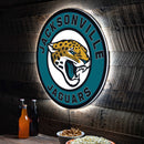 Jacksonville Jaguars NFL Football Large Round Edgelite LED Decor