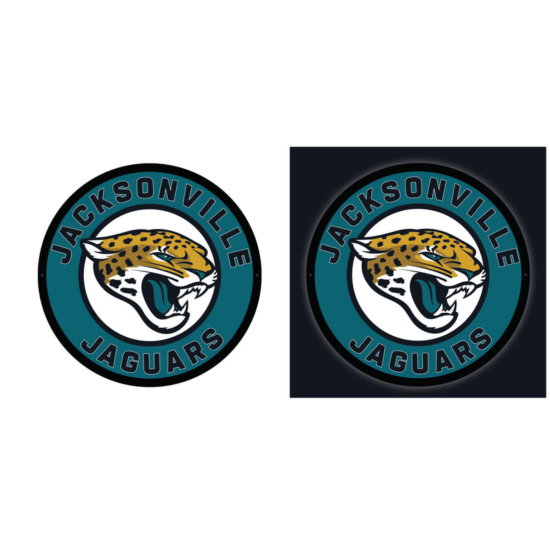 Jacksonville Jaguars NFL Football Large Round Edgelite LED Decor
