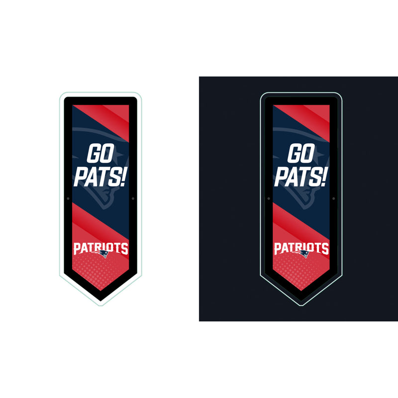 New England Patriots NFL Football Pennant Glazelite LED Decor