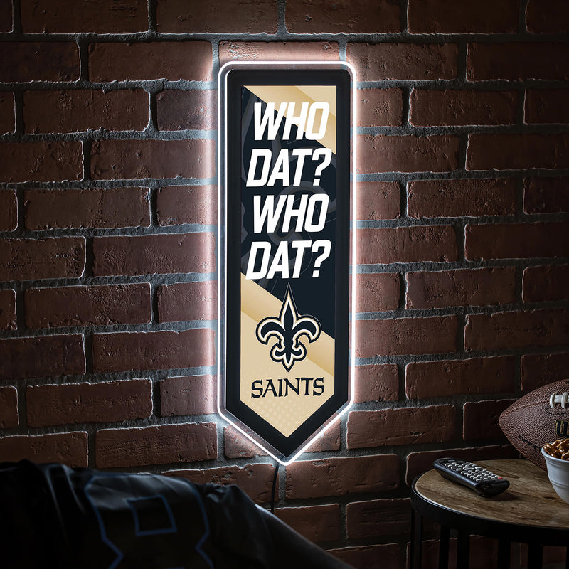 New Orleans Saints NFL Football Pennant Glazelite LED Decor