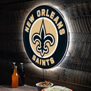 New Orleans Saints NFL Football Large Round Edgelite LED Decor