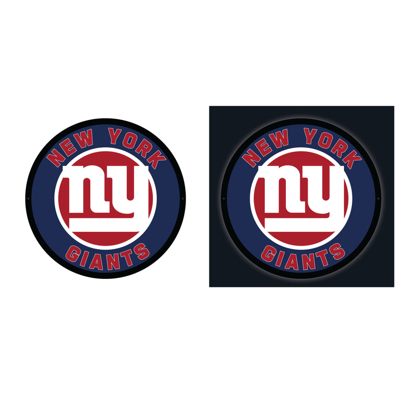 New York Giants NFL Football Large Round Edgelite LED Decor