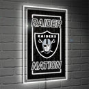 Las Vegas Raiders NFL Football Rectangle Neolite LED Decor