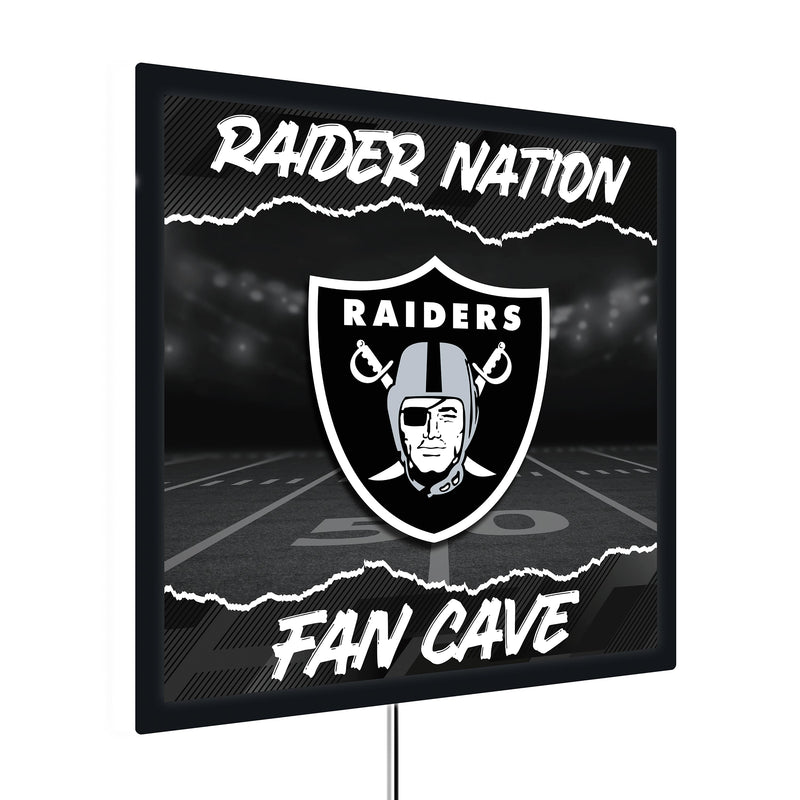 Las Vegas Raiders 23"H x 23"L LED Wall Decor, Edgelite, Square