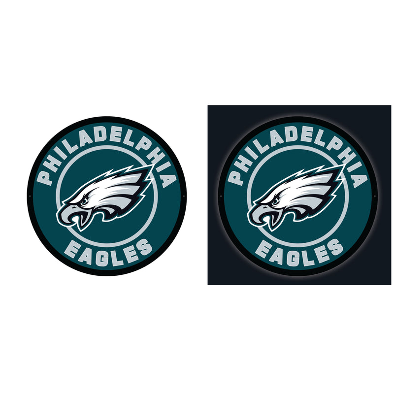 Philadelphia Eagles NFL Football Large Round Edgelite LED Decor