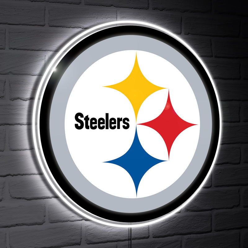 Pittsburgh Steelers LED Wall Decor, Glazelite, Logo