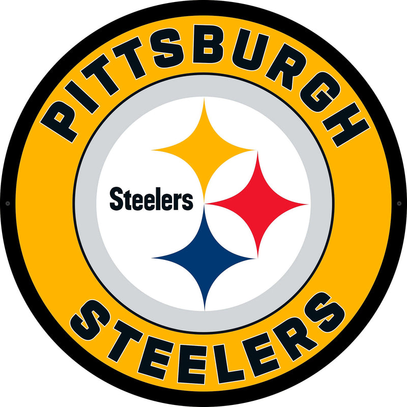 Pittsburgh Steelers NFL Football Large Round Edgelite LED Decor