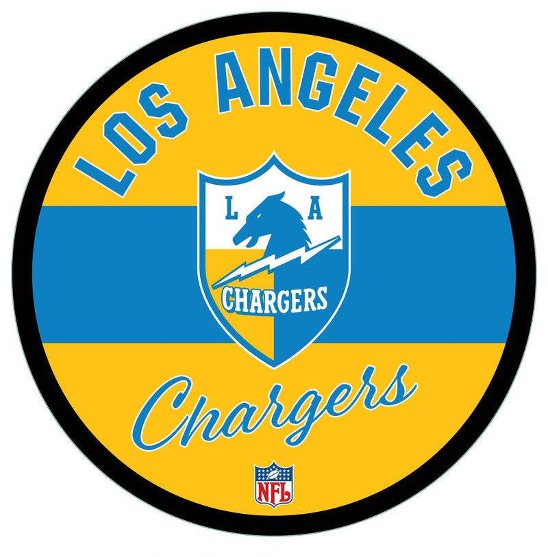 Los Angeles Chargers NFL Football Large Round Vintage Edgelite LED Decor