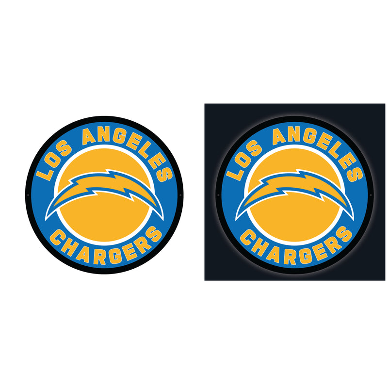Los Angeles Chargers NFL Football Large Round Edgelite LED Decor