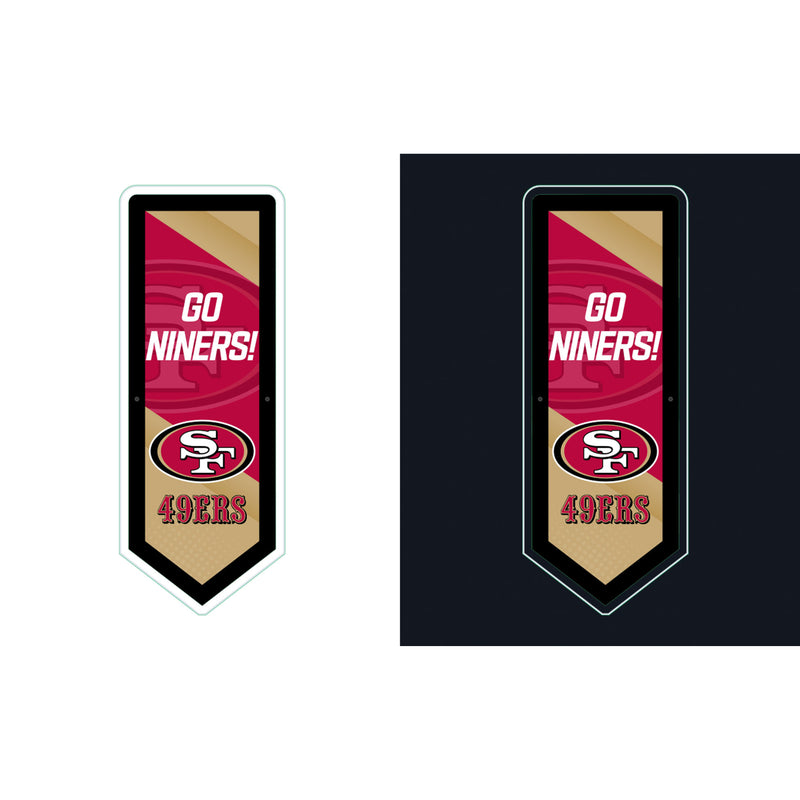 San Francisco 49ers NFL Football Pennant Glazelite LED Decor