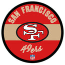 San Francisco 49ers NFL Football Large Round Vintage Edgelite LED Decor