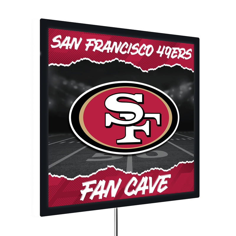 San Francisco 49ers 23"H x 23"L LED Wall Decor, Edgelite, Square