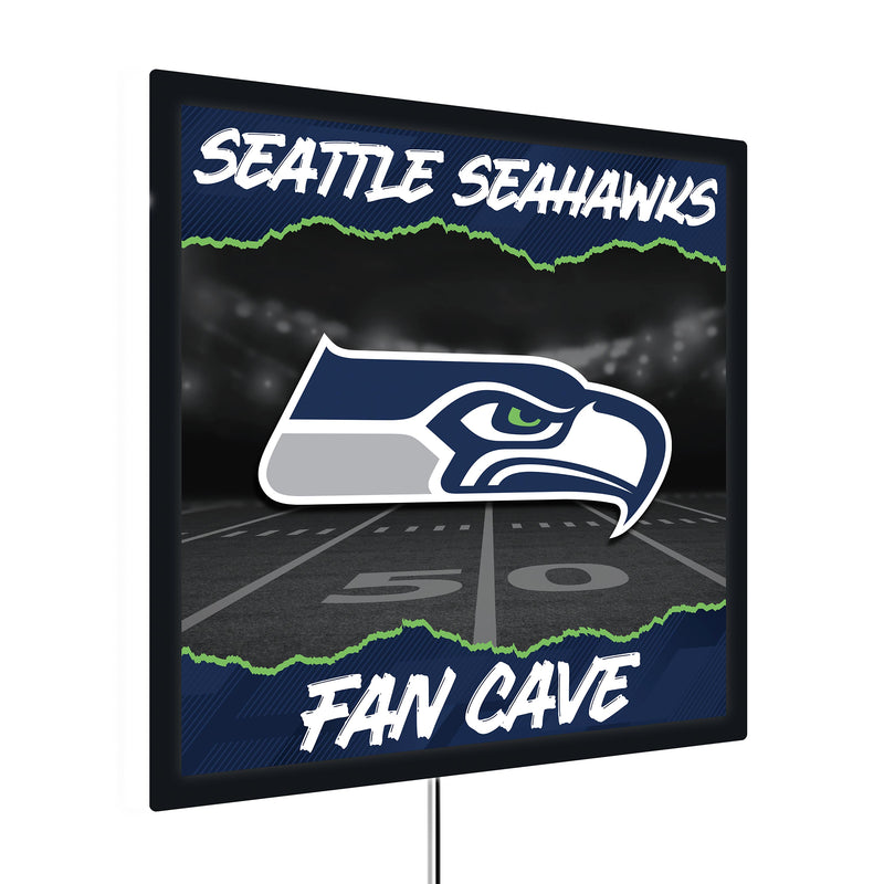 Seattle Seahawks 23"H x 23"L LED Wall Decor, Edgelite, Square