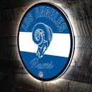 Los Angeles Rams NFL Football Large Round Vintage Edgelite LED Decor