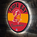 Tampa Bay Buccaneers NFL Football Large Round Vintage Edgelite LED Decor