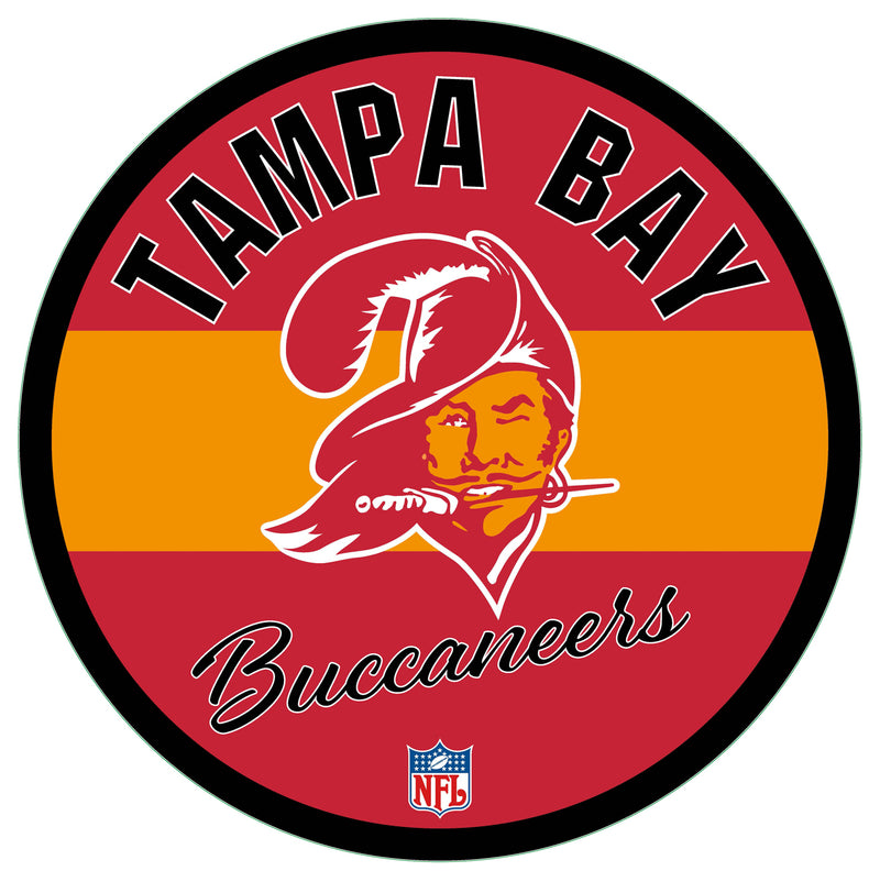 Tampa Bay Buccaneers NFL Football Large Round Vintage Edgelite LED Decor