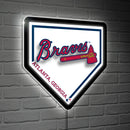 Atlanta Braves, LED Wall Decor, Edgelite, Baseball Homeplate