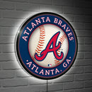 Atlanta Braves Baseball Large Round Edgelite LED Decor