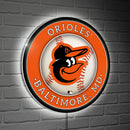 Baltimore Orioles Baseball Large Round Edgelite LED Decor