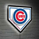 Chicago Cubs, LED Wall Decor, Edgelite, Baseball Homeplate