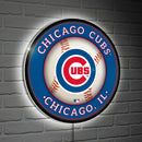 Chicago Cubs Baseball Large Round Edgelite LED Decor