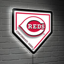 Cincinnati Reds, LED Wall Decor, Edgelite, Baseball Homeplate