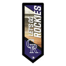 Colorado Rockies Baseball Pennant Glazelite LED Decor