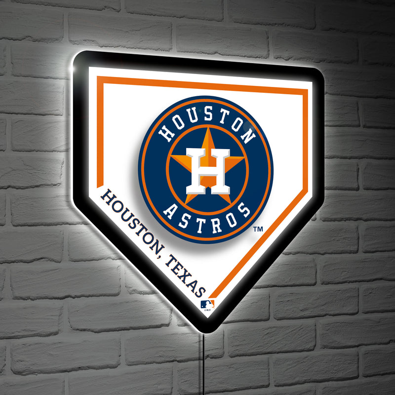 Houston Astros, LED Wall Decor, Edgelite, Baseball Homeplate