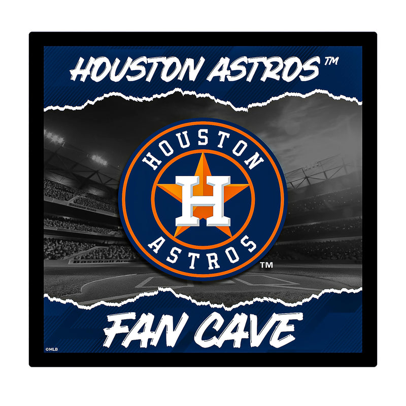 Houston Astros 23"H x 23"L LED Wall Decor, Edgelite, Square