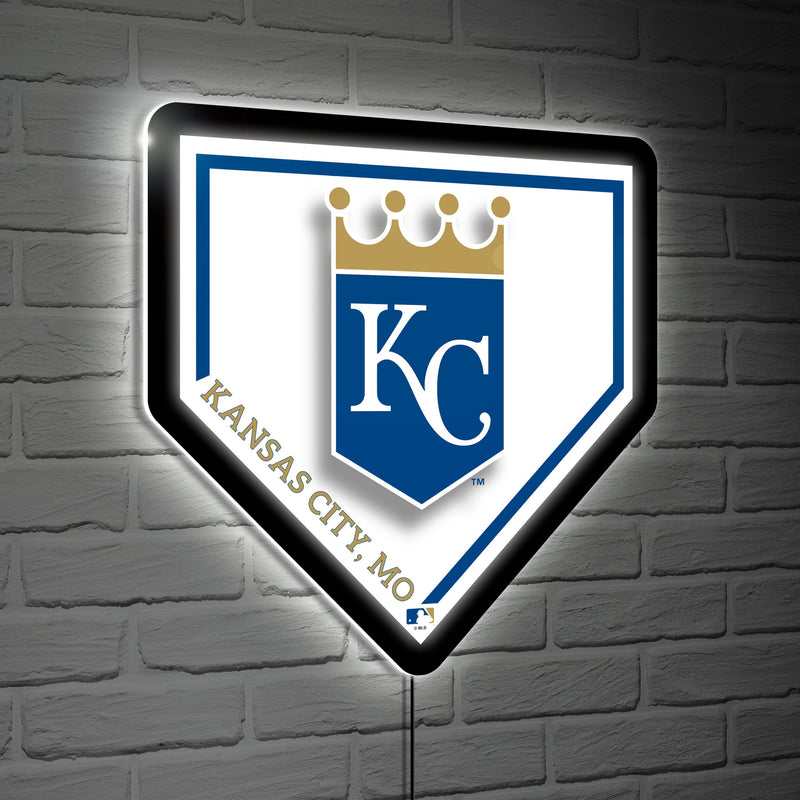 Kansas City Royals, LED Wall Decor, Edgelite, Baseball Homeplate