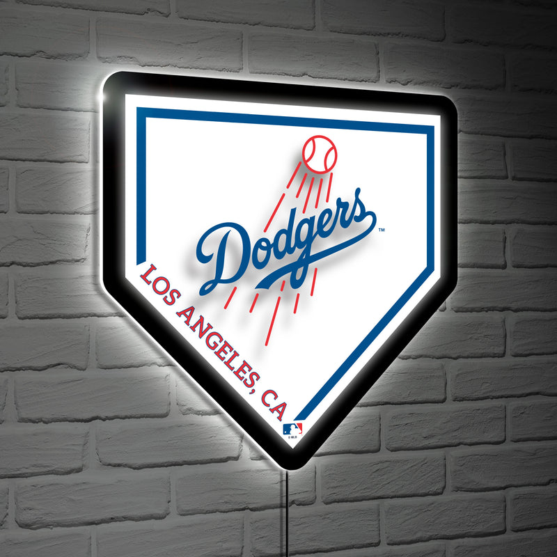 Los Angeles Dodgers, LED Wall Decor, Edgelite, Baseball Homeplate