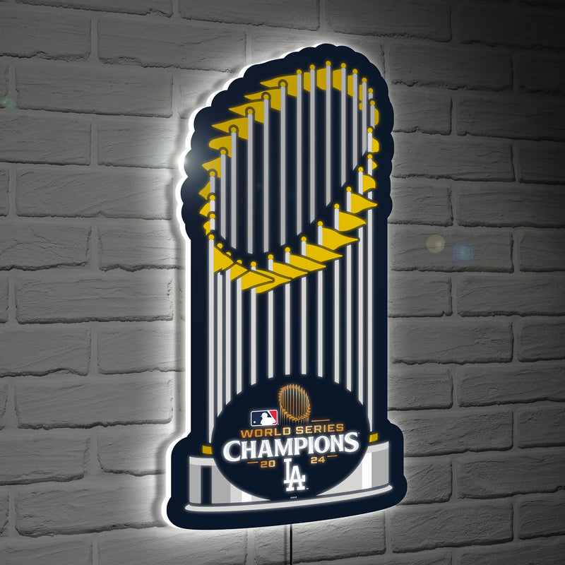 Los Angeles Dodgers LED Wall Decor, Edgelite, WS24 Champions, Trophy Shape