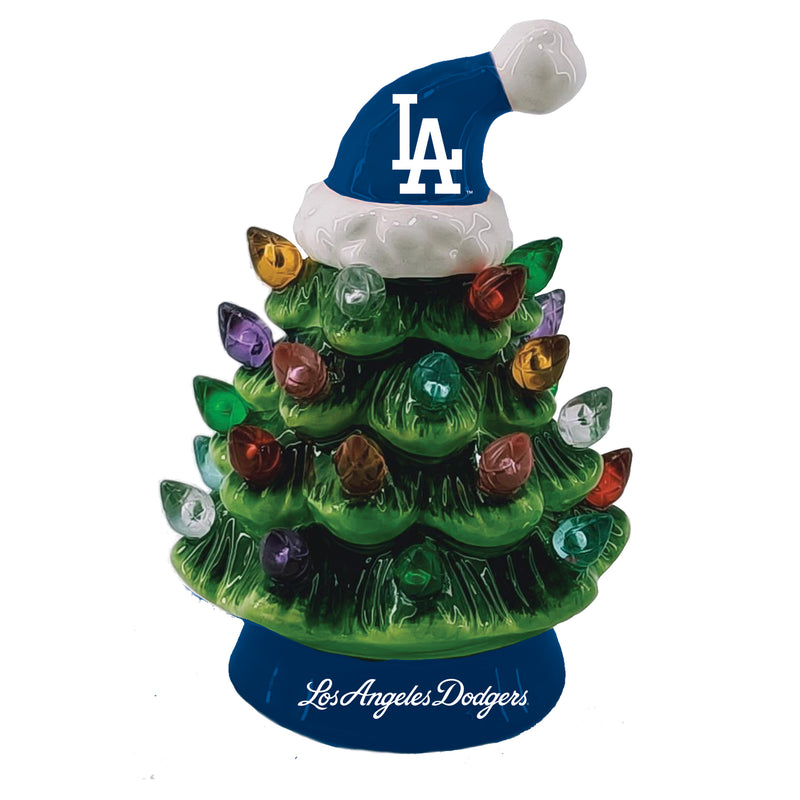 Los Angeles Dodgers Mini LED Tabletop Christmas Tree 4"