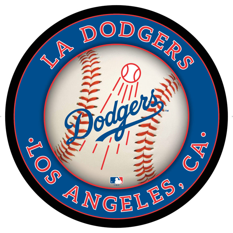 Los Angeles Dodgers Baseball Large Round Edgelite LED Decor