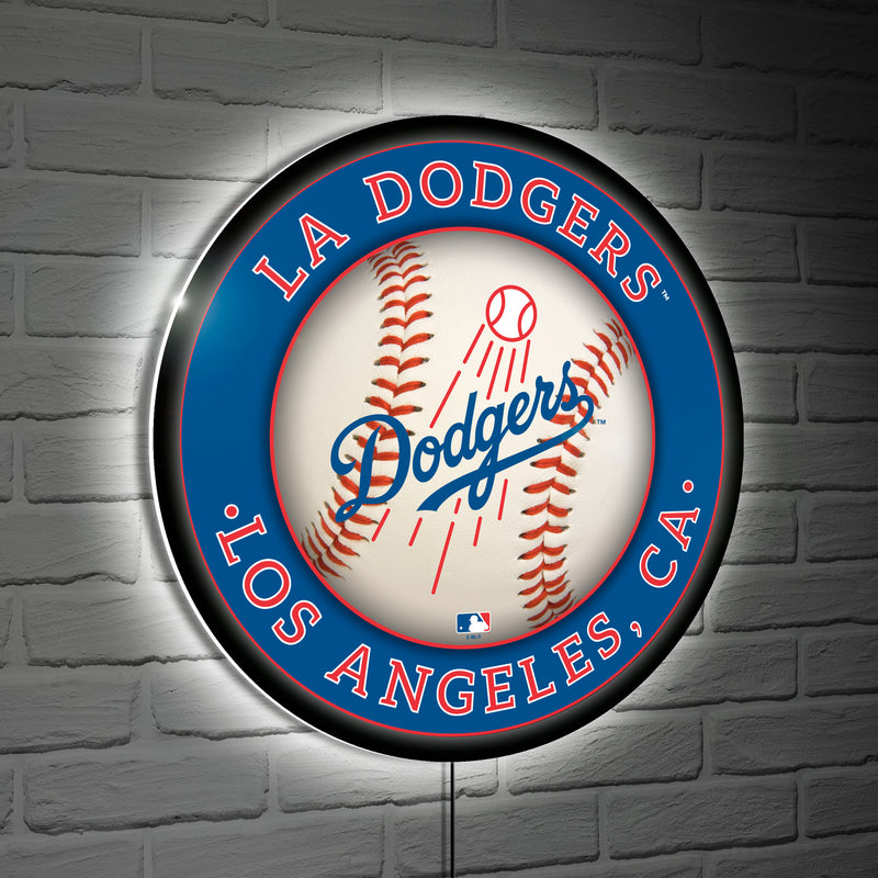 Los Angeles Dodgers Baseball Large Round Edgelite LED Decor