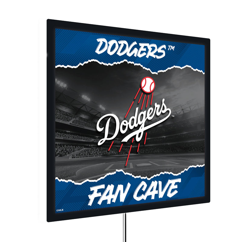 Los Angeles Dodgers 23"H x 23"L LED Wall Decor, Edgelite, Square