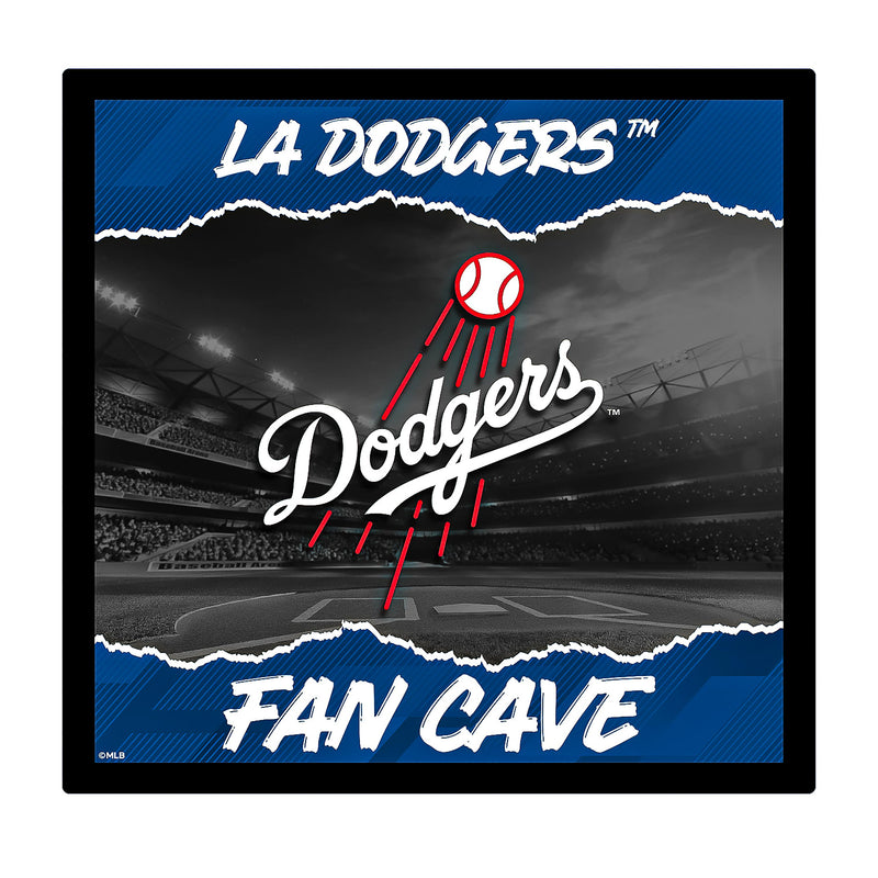 Los Angeles Dodgers 23"H x 23"L LED Wall Decor, Edgelite, Square