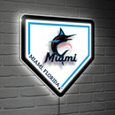 Miami Marlins, LED Wall Decor, Edgelite, Baseball Homeplate