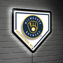 Milwaukee Brewers, LED Wall Decor, Edgelite, Baseball Homeplate