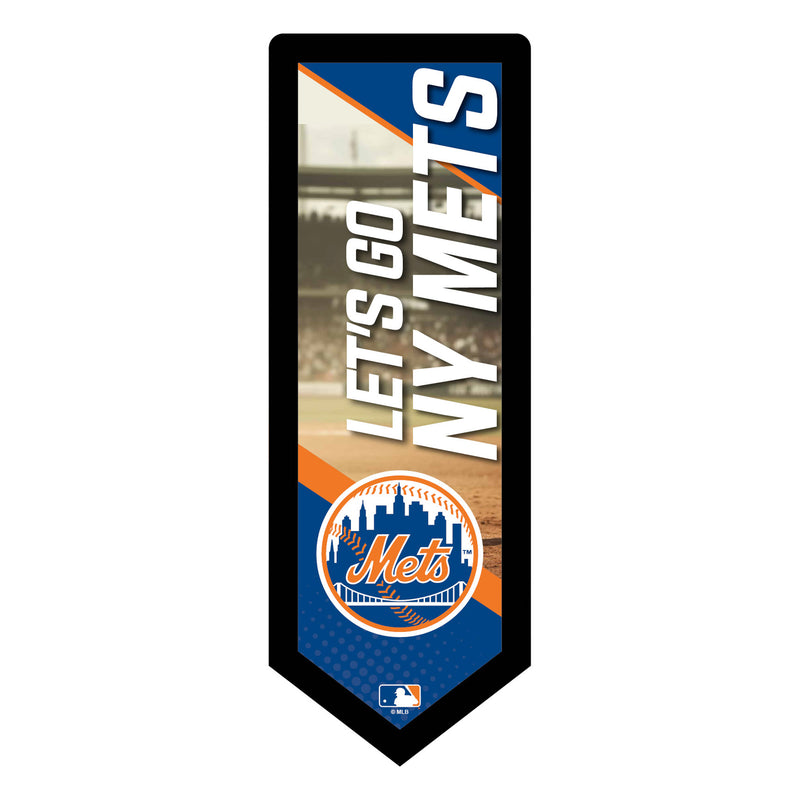 New York Mets Baseball Pennant Glazelite LED Decor