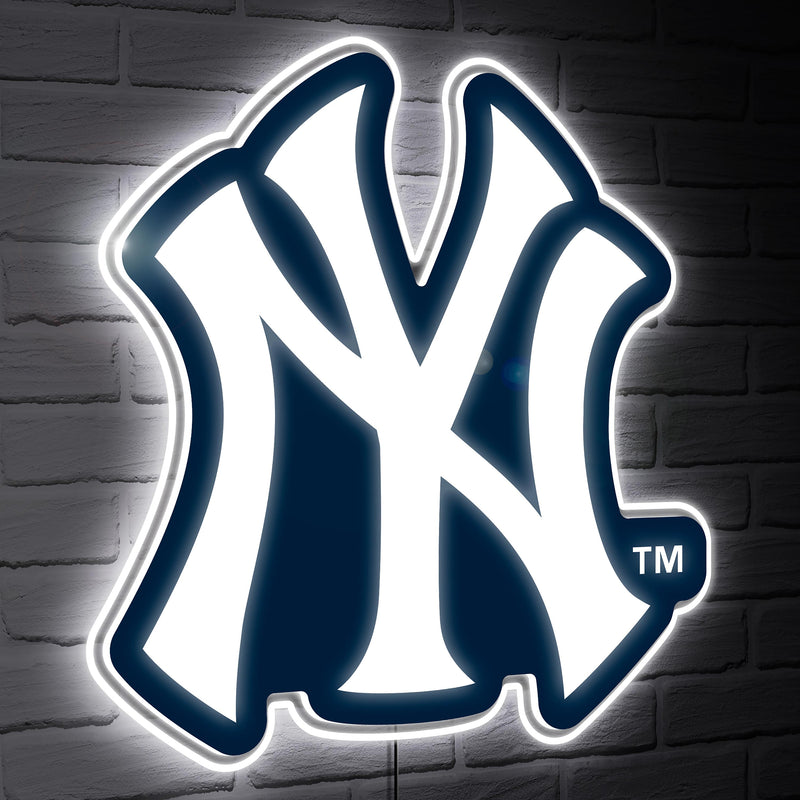 New York Yankees LED Wall Decor, Glazelite, Logo