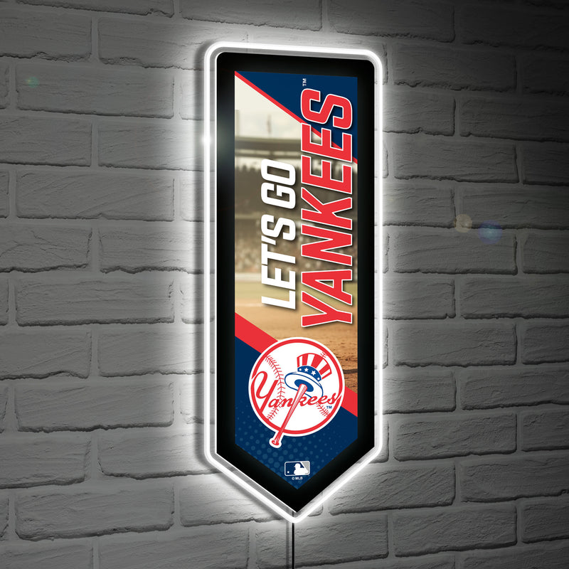 New York Yankees Baseball Pennant LED Wall Decor