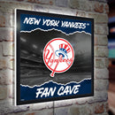 New York Yankees 23"H x 23"L LED Wall Decor, Edgelite, Square