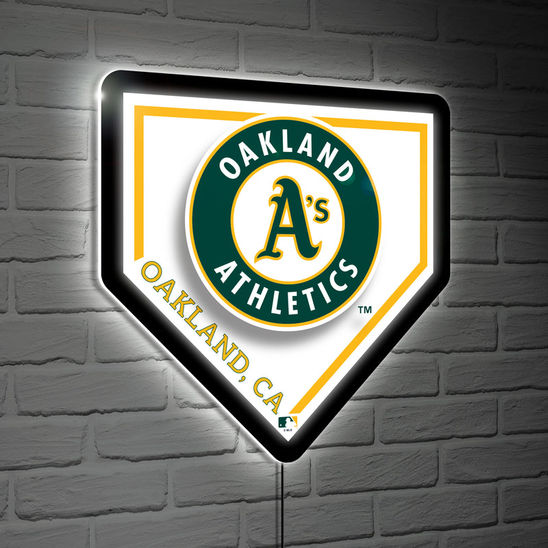 Oakland A's, LED Wall Decor, Edgelite, Baseball Homeplate