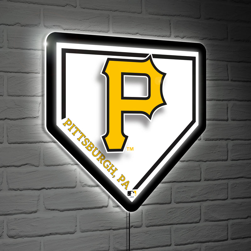 Pittsburgh Pirates, LED Wall Decor, Edgelite, Baseball Homeplate