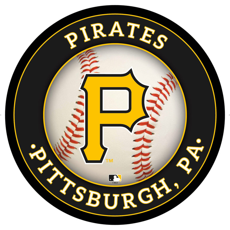 Pittsburgh Pirates Baseball Large Round Edgelite LED Decor