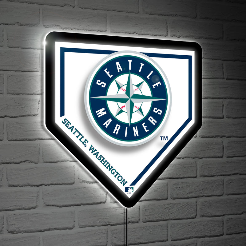 Seattle Mariners, LED Wall Decor, Edgelite, Baseball Homeplate