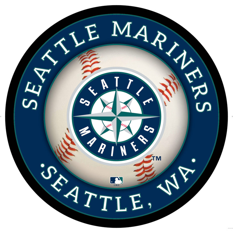 Seattle Mariners Baseball Large Round Edgelite LED Decor