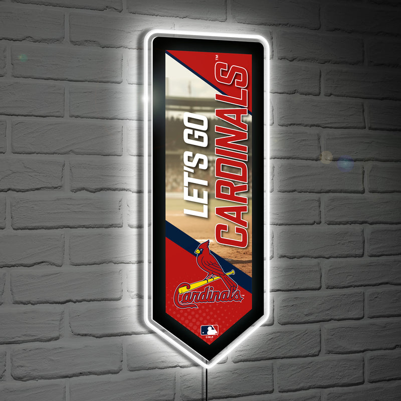 St Louis Cardinals Baseball Pennant Glazelite LED Decor
